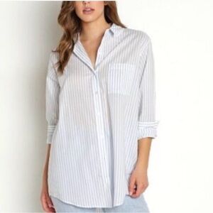 Z Supply Blue and White Striped Poolside Shirt